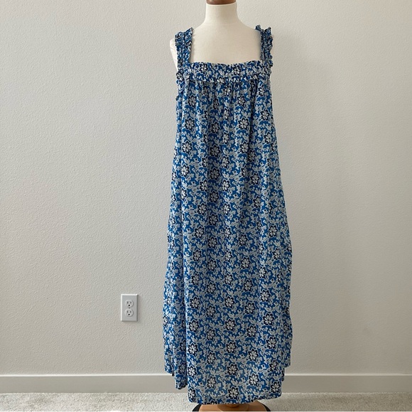 J. Crew Cotton Voile Ruffle Trim Shift Midi Dress XXL - Picture 4 of 16